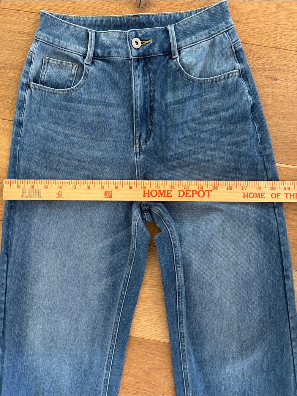 Halara Flex High Waisted Wide Leg Cuffed Jeans Stretch Denim Size S 4-6 - Picture 8 of 11